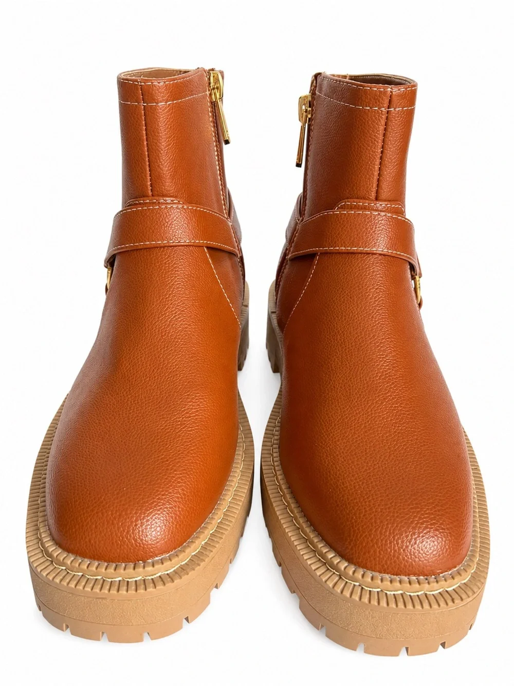 Sam Edelman Girls Brown Moto Boots Size 3 NWT Platform Lug Sole